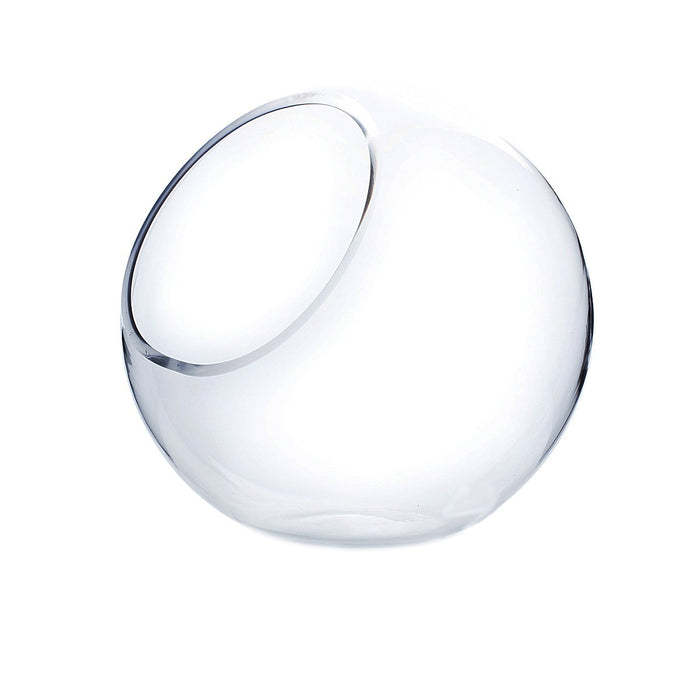 Clear Slant Bubble Bowl Glass Vase 10" x 10" 