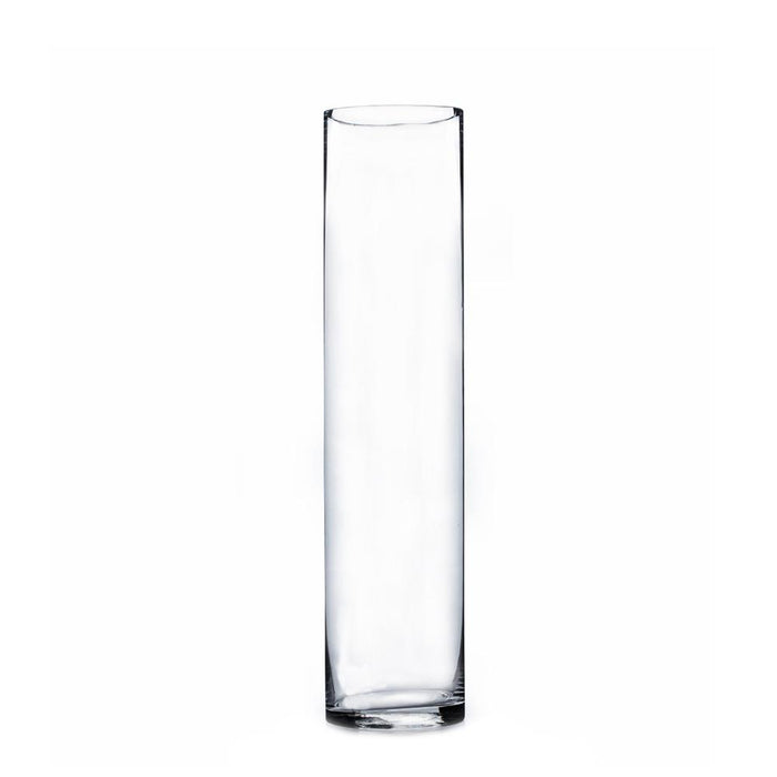 Clear Cylinder Glass Vase 4" x 16" 