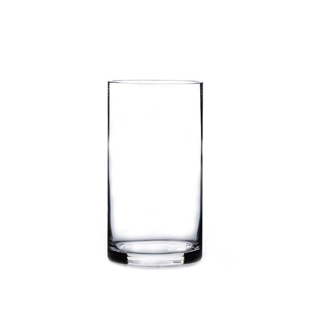 Clear Cylinder Glass Vase, 5in x 12in