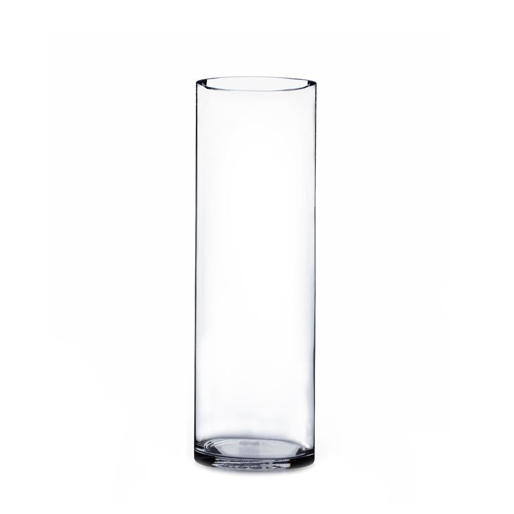 Clear Cylinder Glass Vase 5" x 16" 