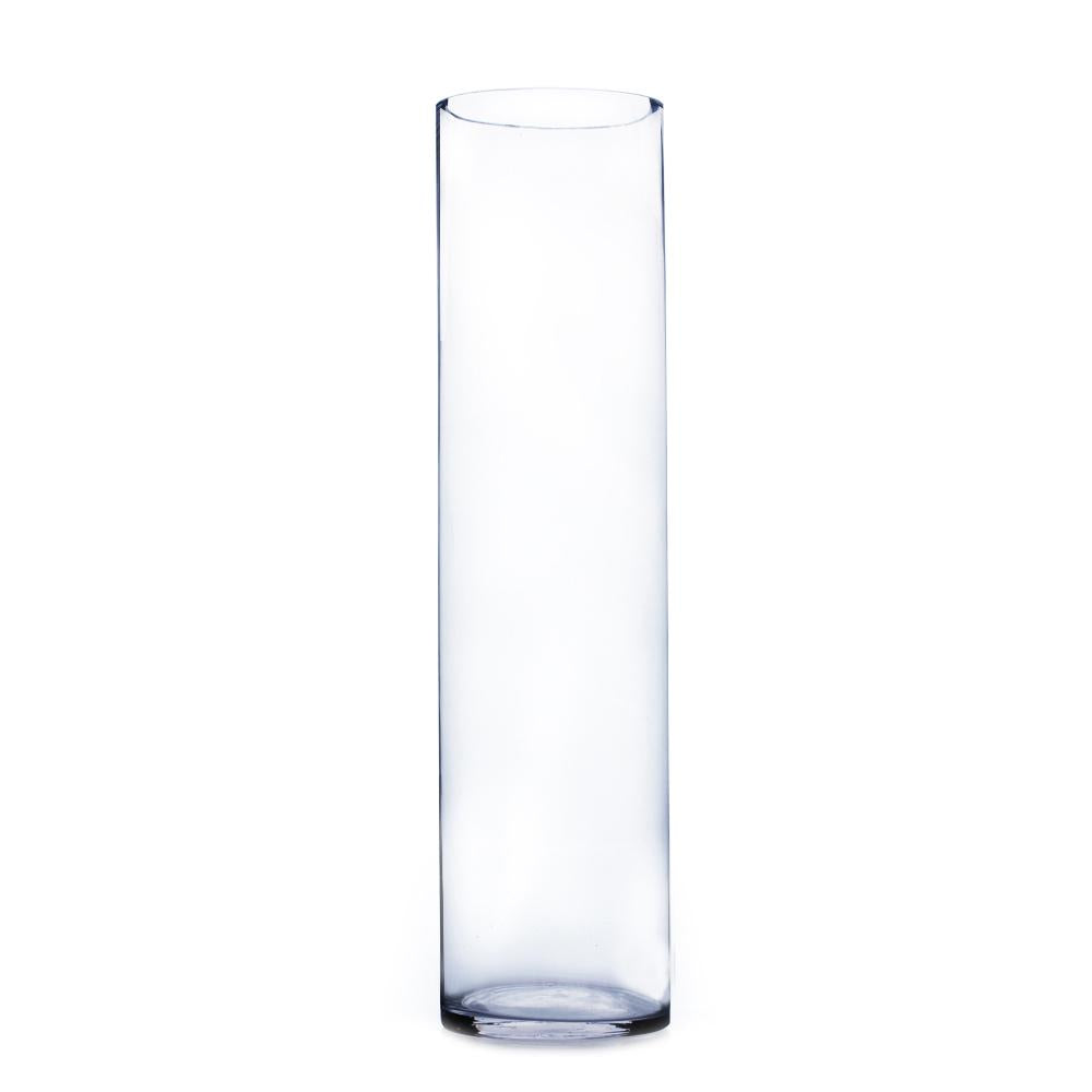 Clear Cylinder Glass Vase 5" x 20" 