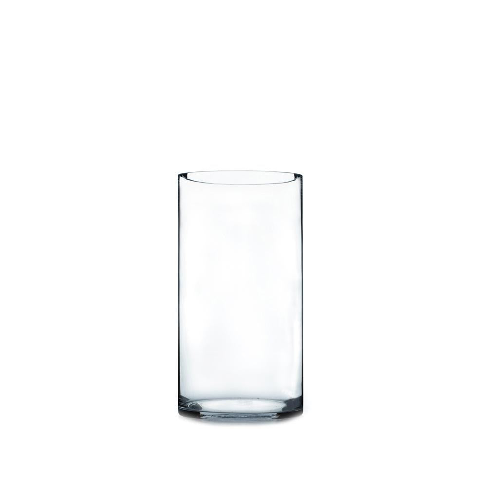Clear Cylinder Glass Vase 6" x 12" 