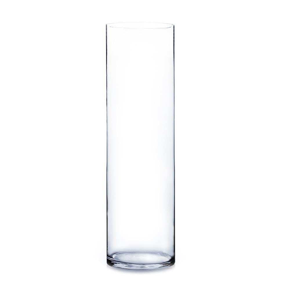Clear Cylinder Glass Vase 5.7" x 20" 