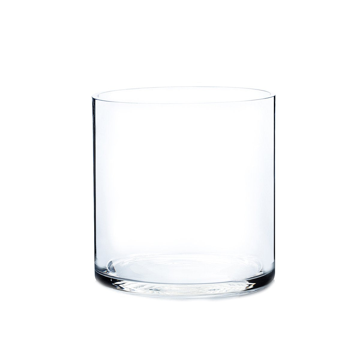 Clear Cylinder Glass Vase 7" x 7" 