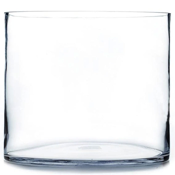 Clear Cylinder Glass Vase 10" x 8" 