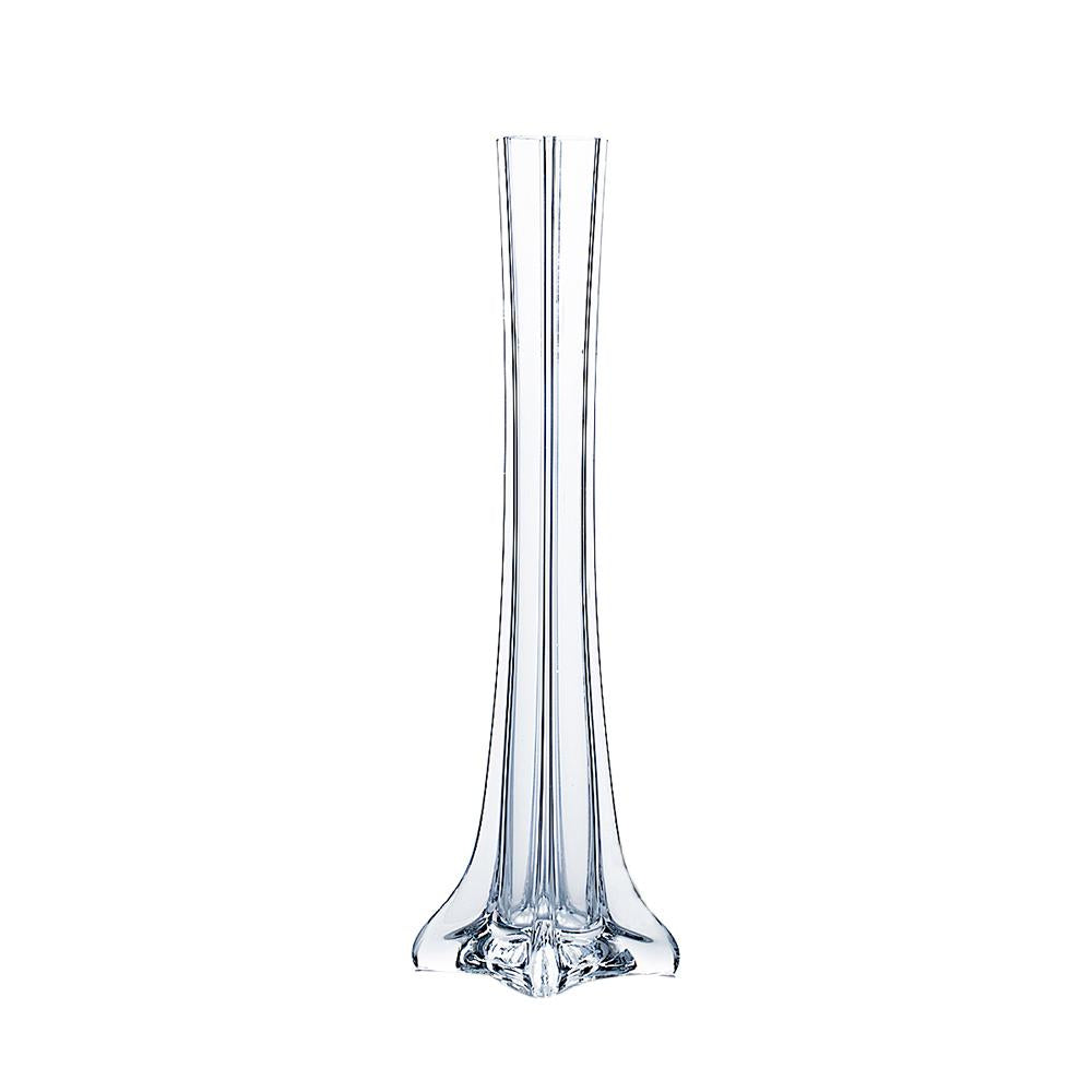 Clear Tower Glass Vase, 12" 