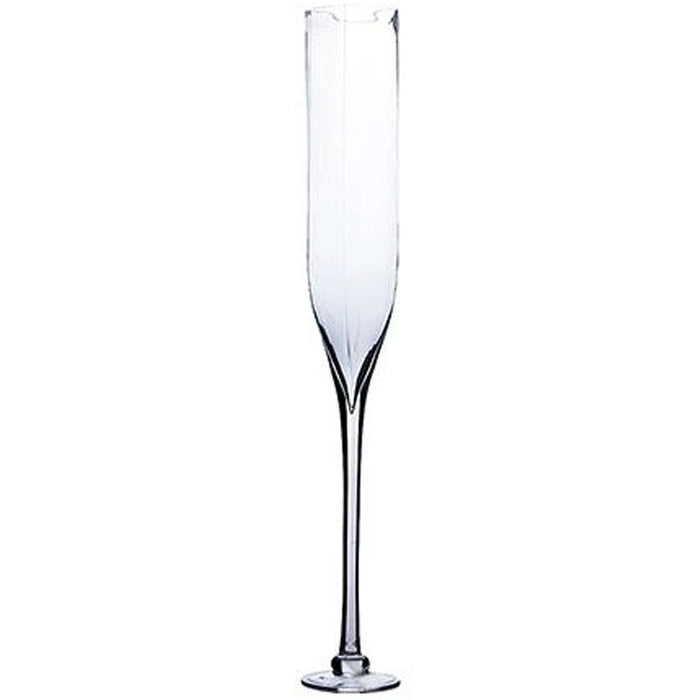 Clear Champagne Glass Vase 4" x 31" 