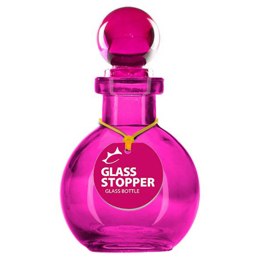 Fuchsia Ball Bottle with a Glass Top, 3.4oz