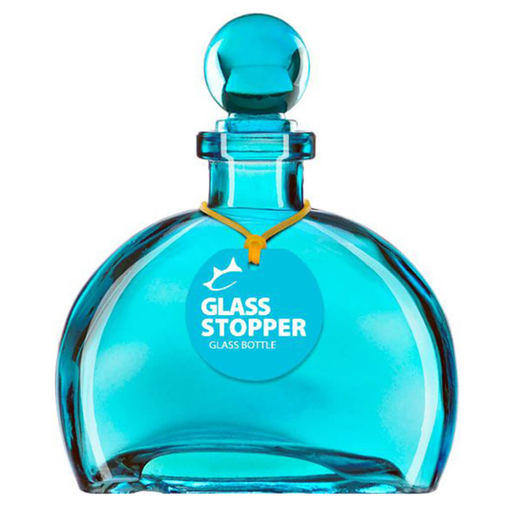 Aqua Fiji Bottle with a Glass Top, 6oz
