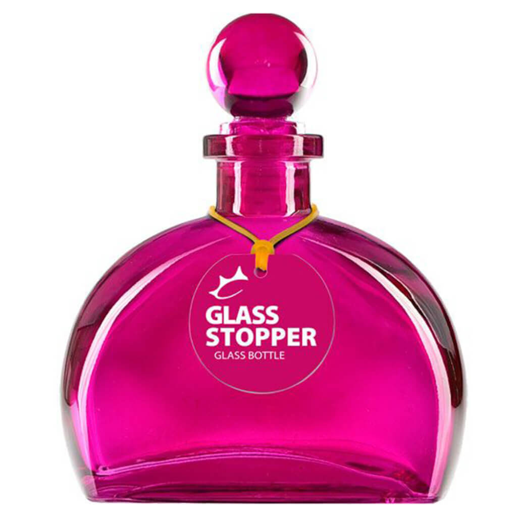 Fuchsia Fiji Bottle with a Glass Top, 6oz