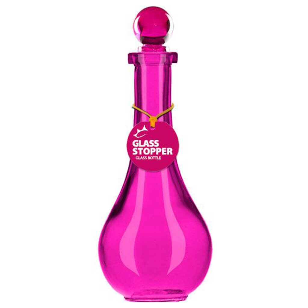 Fuchsia Drop Bottle with a Glass Top, 8oz