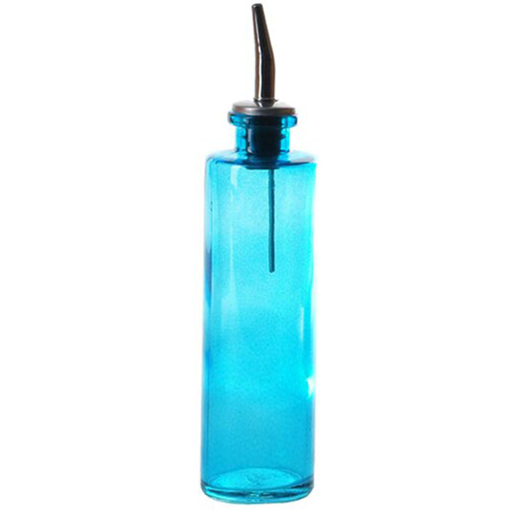 Aqua Cylindra Bottle with a Glass Top, 8.5oz