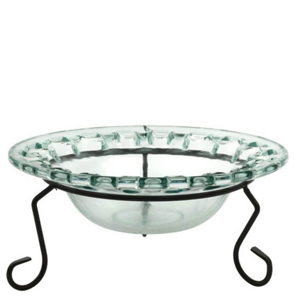 Ribbon Bowl &amp; Metal Stand, 12in