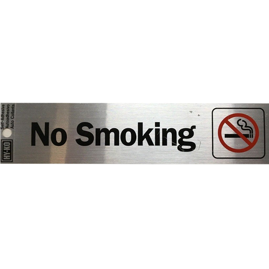 No Smoking Self Adhesive Metal Sign