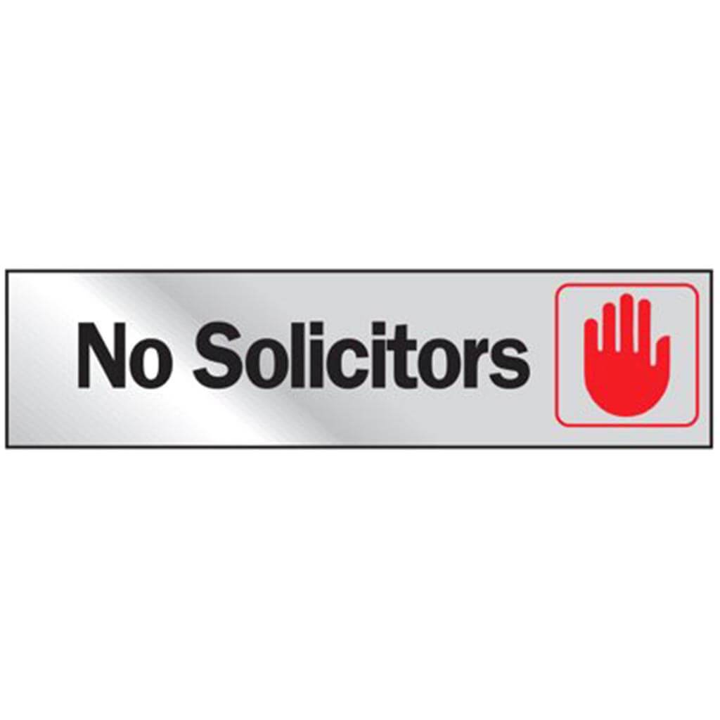 No Solicitors Sign 2in x 8in