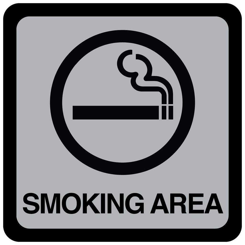 Smoking Area Sign 4.5in x 4.5in