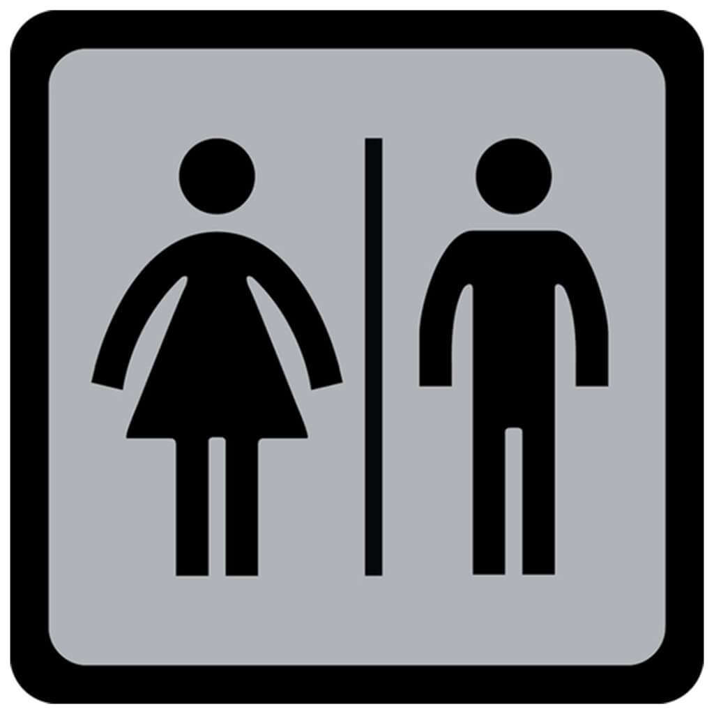 Restroom Sign Plastic 4.5 in. H x 4.5 in. W