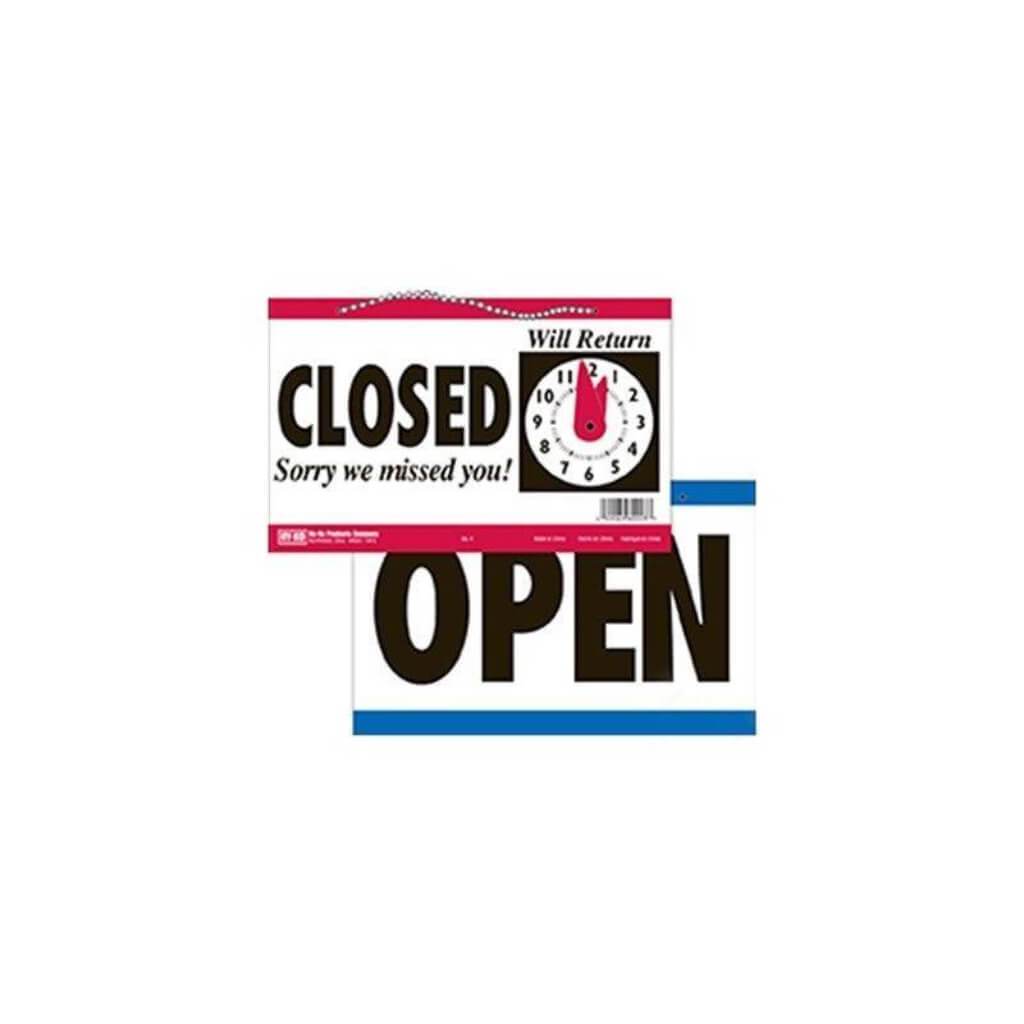 OPEN/CLOSED CLOCK SIGN 