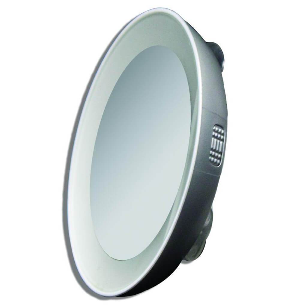 LED LIGHTED SPOT MIRROR IN BLACK 15X 