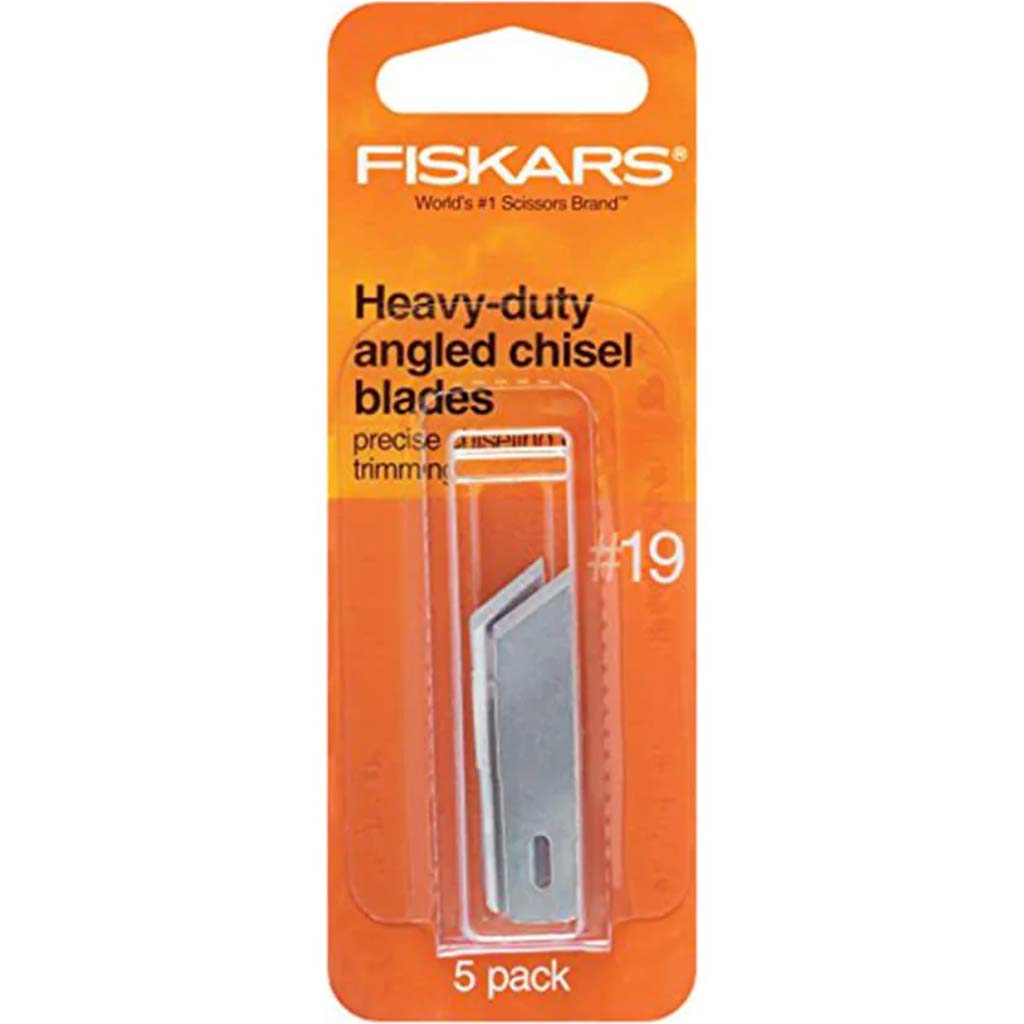 Heavy-duty #19 Angled Chisel Blades 5 Pack 