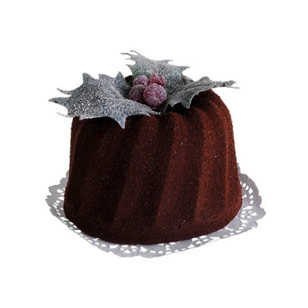 Bundt Cake W/Holly(Bx)Cx 4H6" L 