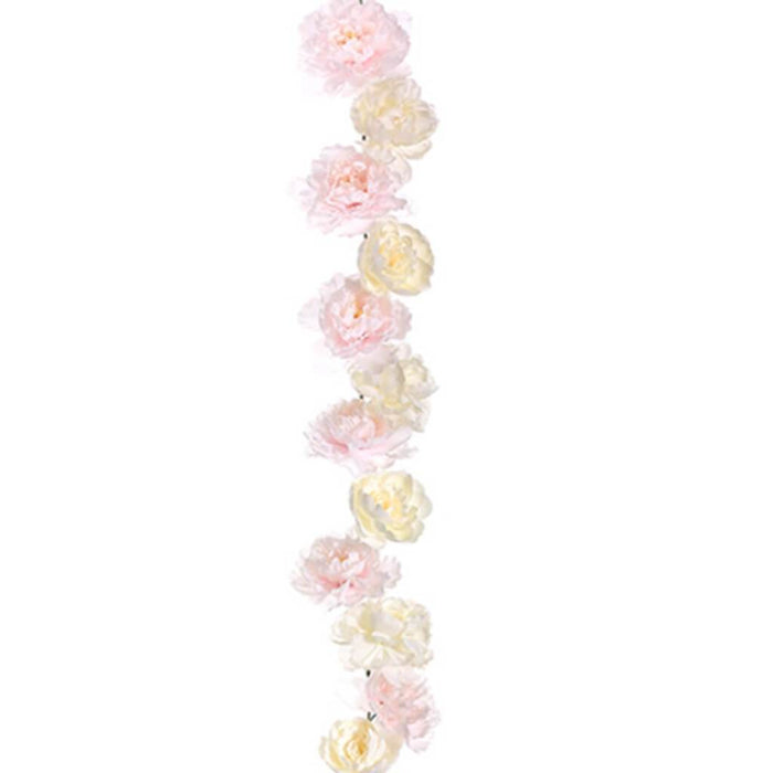 Peony Garland 6' Wh/Pk 