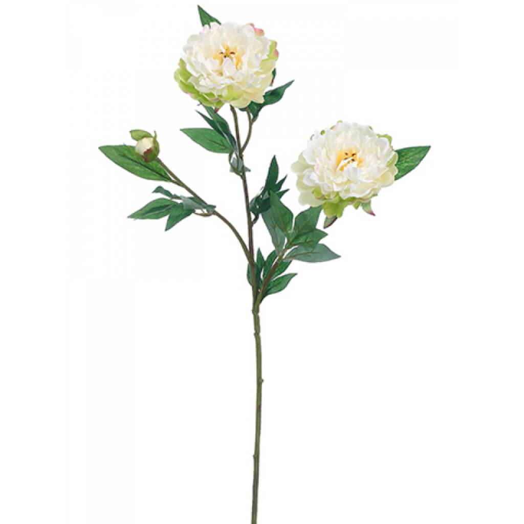 Peony Spray 29.5" Wh/Gr 