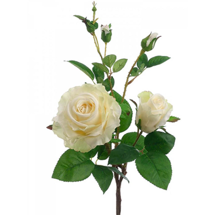 Rose Spray 19" Wh 