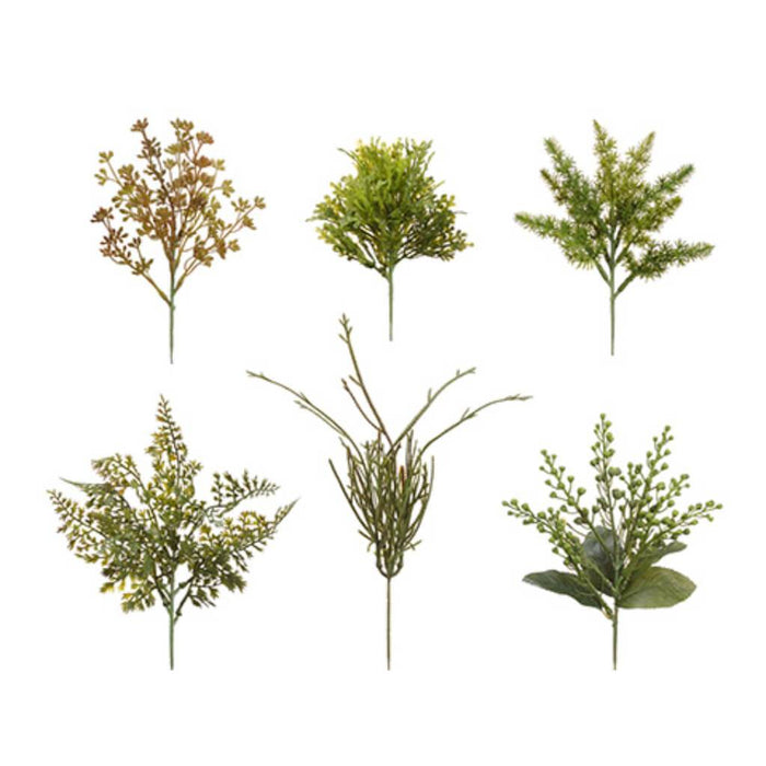 Fern Pick Asst(6Ea/St) 9-13" Gr 