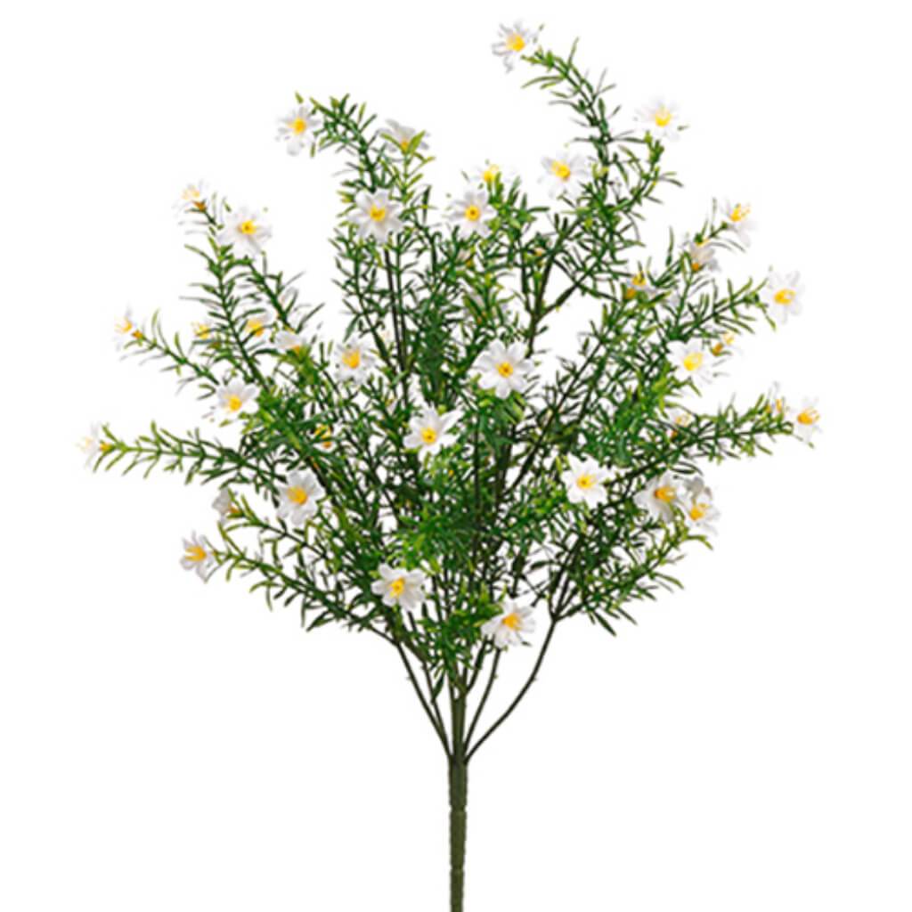 Mini Blossom Bush 18&quot; Wh 