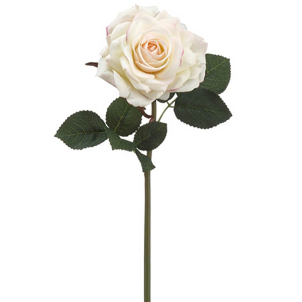 Real Touch Rose Spray 12&quot; Cr/Pk 