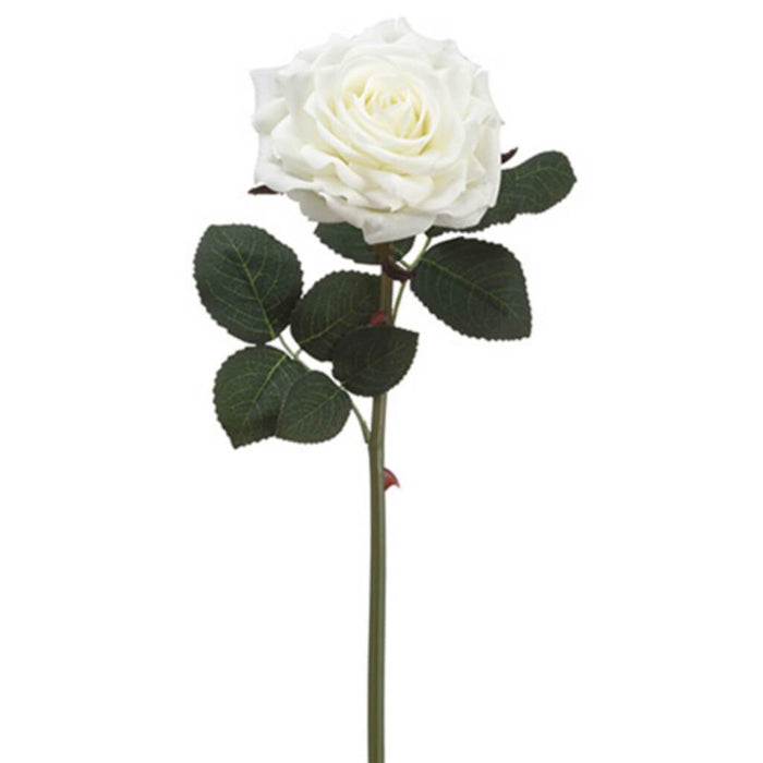 Real Touch Rose Spray 12" Wh 