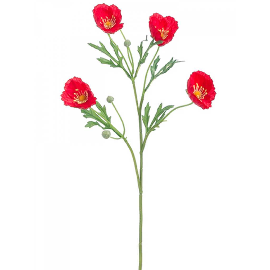 Poppy Spray 22&quot; Re 