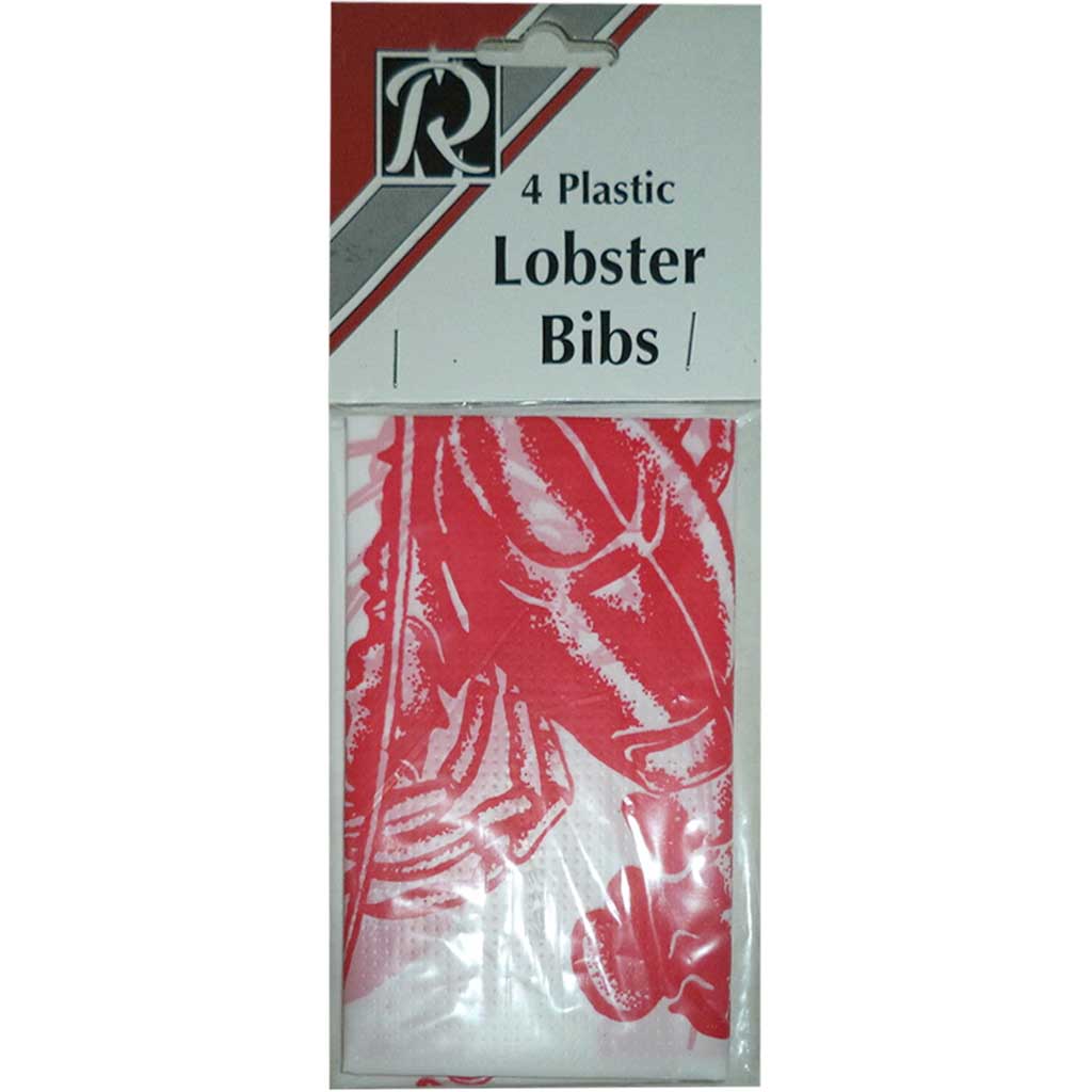 Plastic Lobster Bib, 4pc