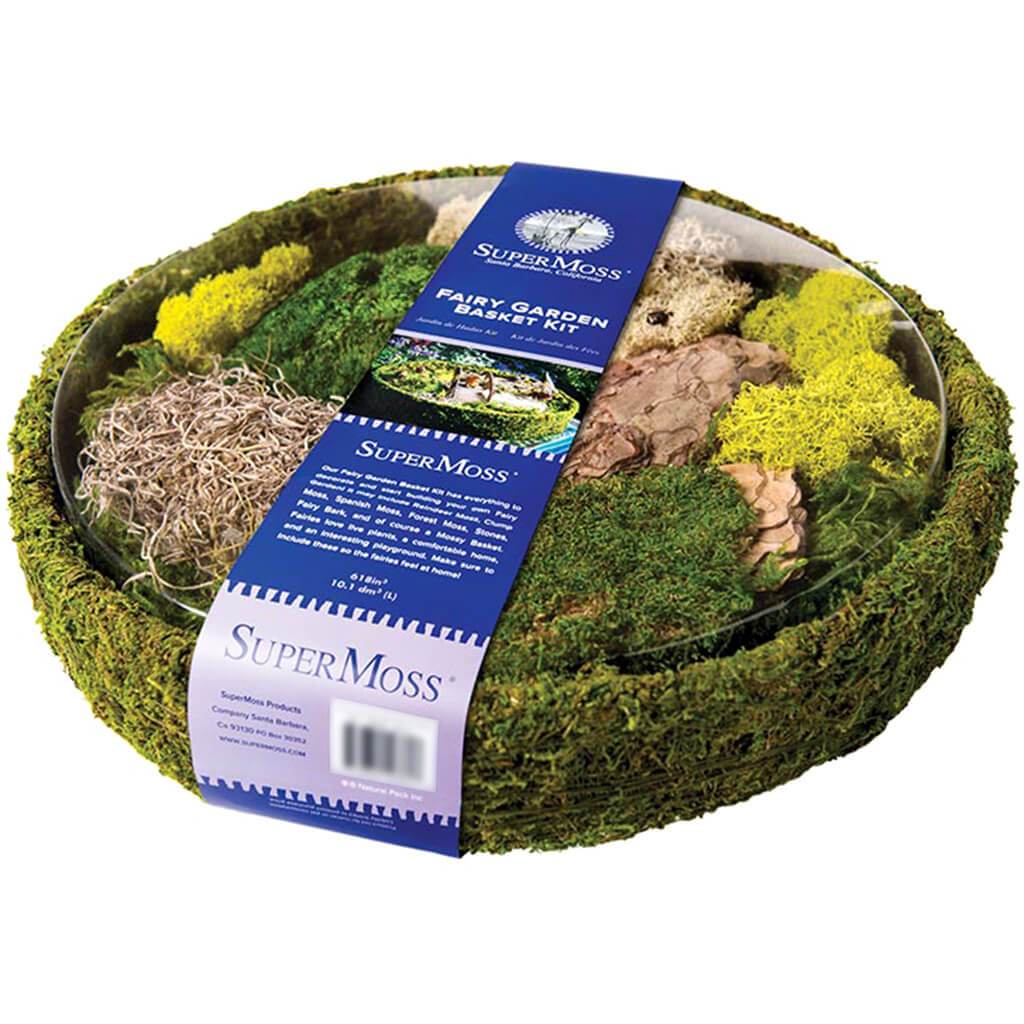 Fairy Garden Basket Kit 15in Fresh Green