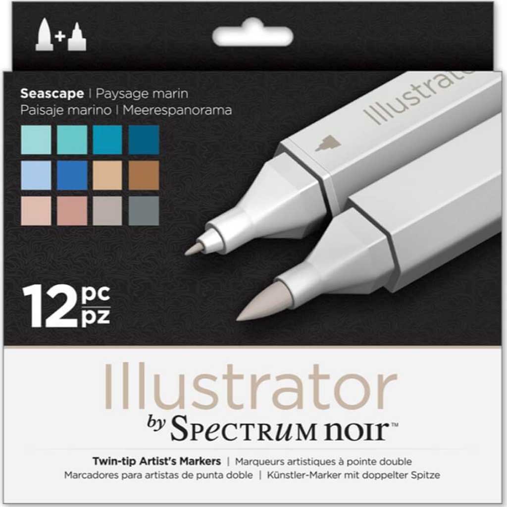 Illustrator by Spectrum Noir 12 Pen Set - Seascape 