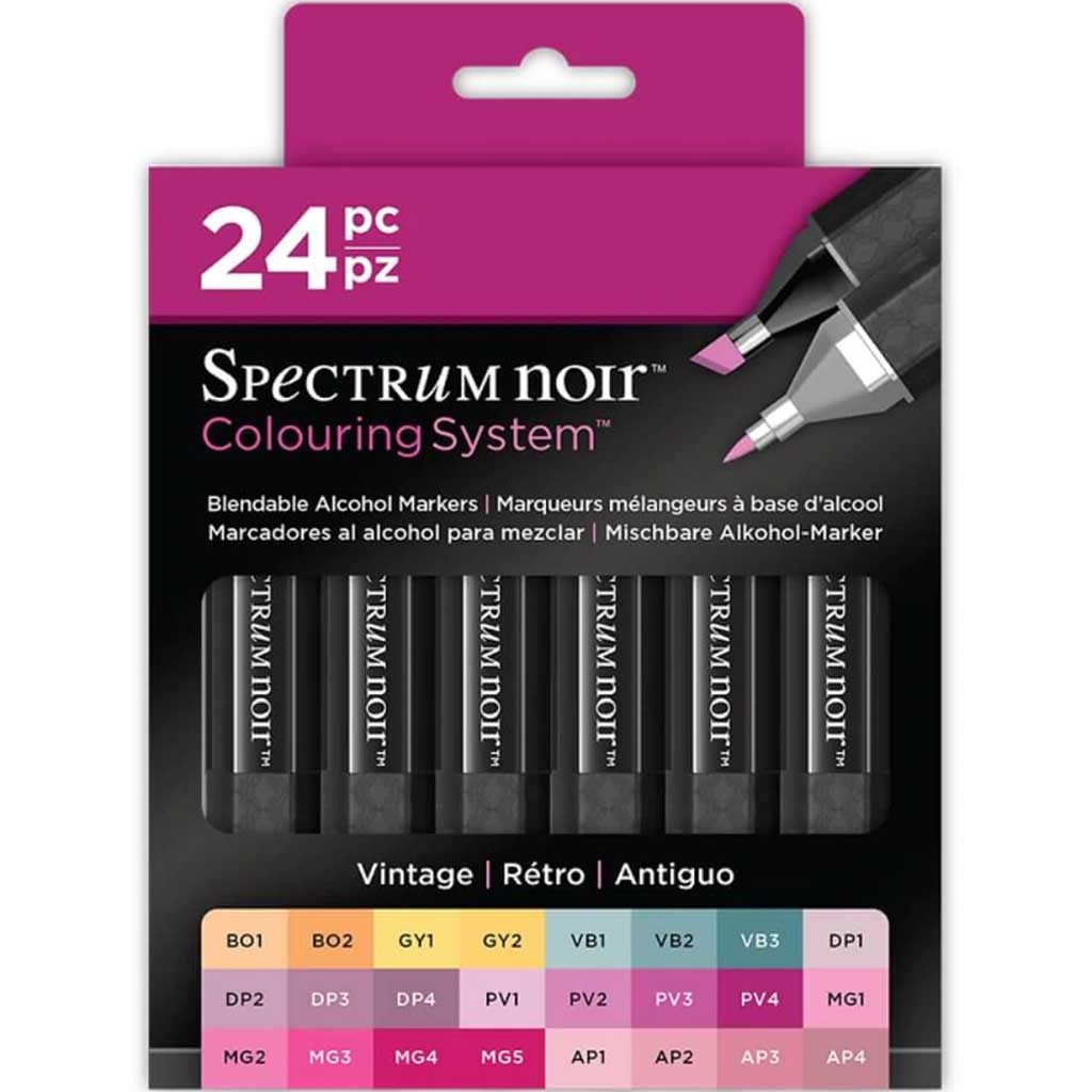 Spectrum Noir Alcohol Markers Set of 24 Vintage