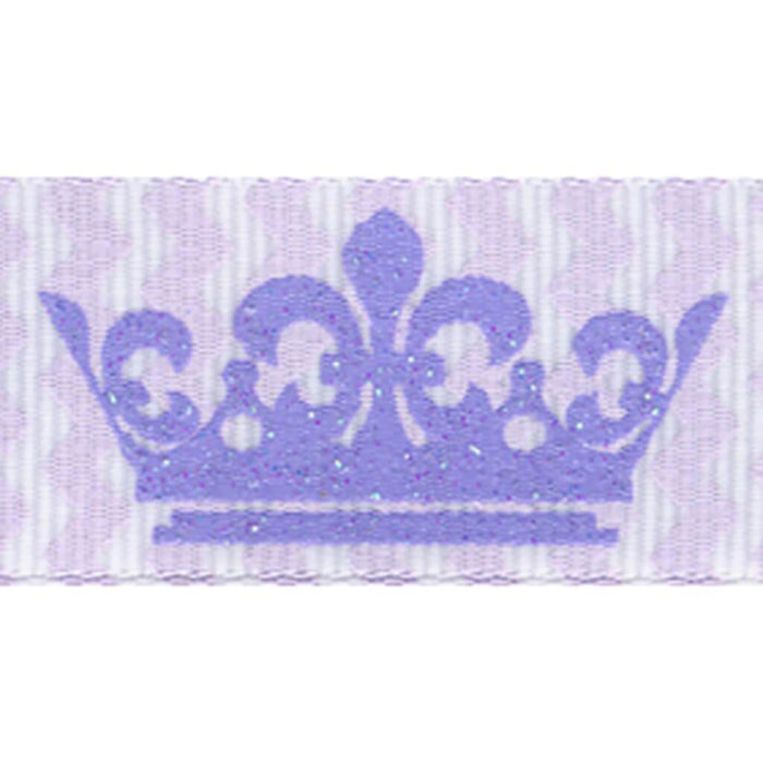 Glittered Chevron Princess 7/8in x 3yd Orchid