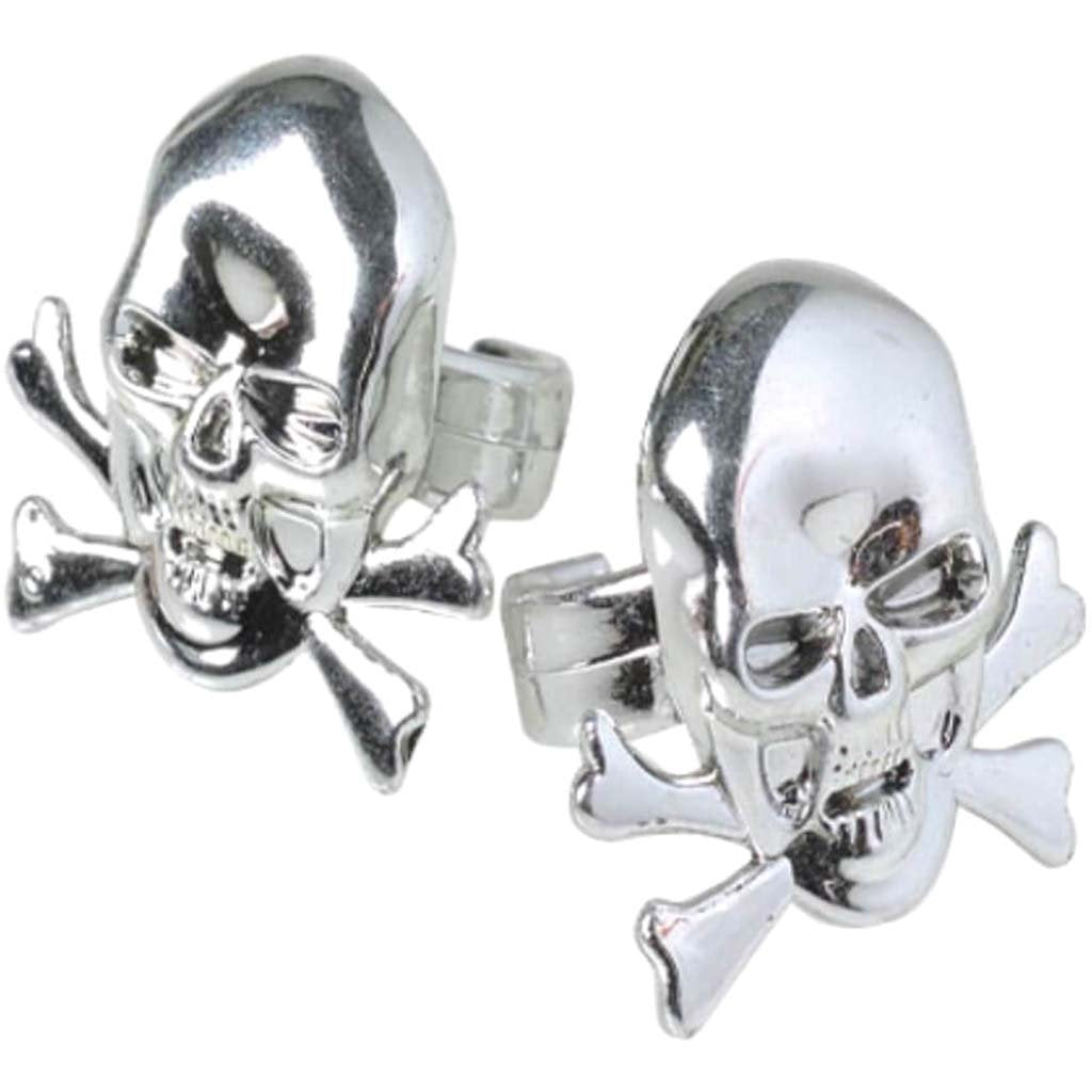 Metallic Skull Rings 