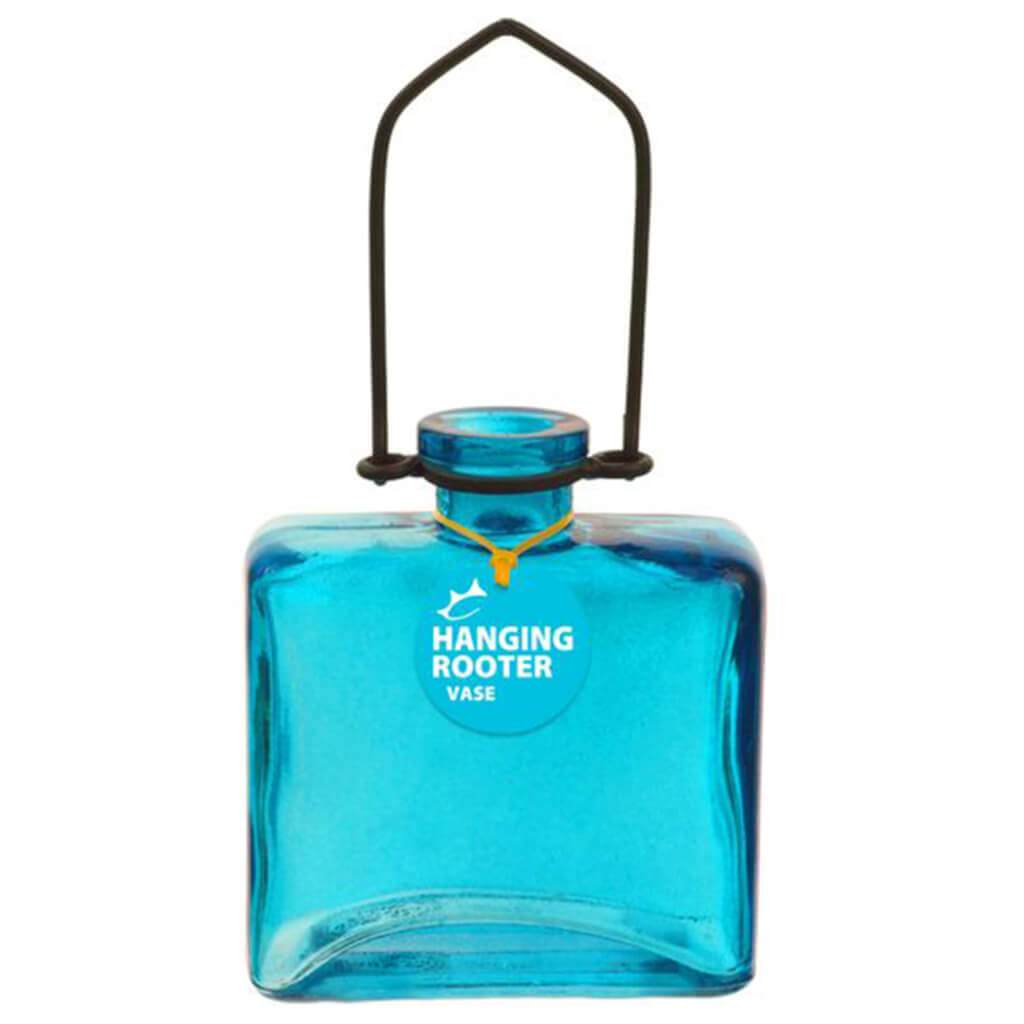 Hanging Matic Recycled Glass Rooting Vase 8.5oz, Aqua