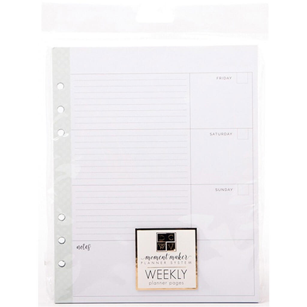 DCWV Weekly Planner Pages Refill Pack with Monthly Dashboards