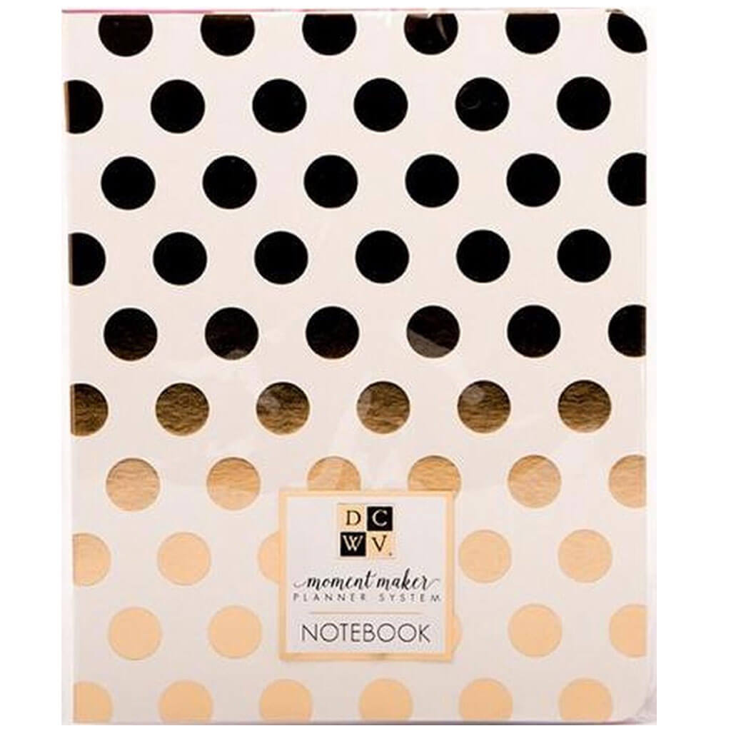 Designer Chipboard Notebook Gold Dots