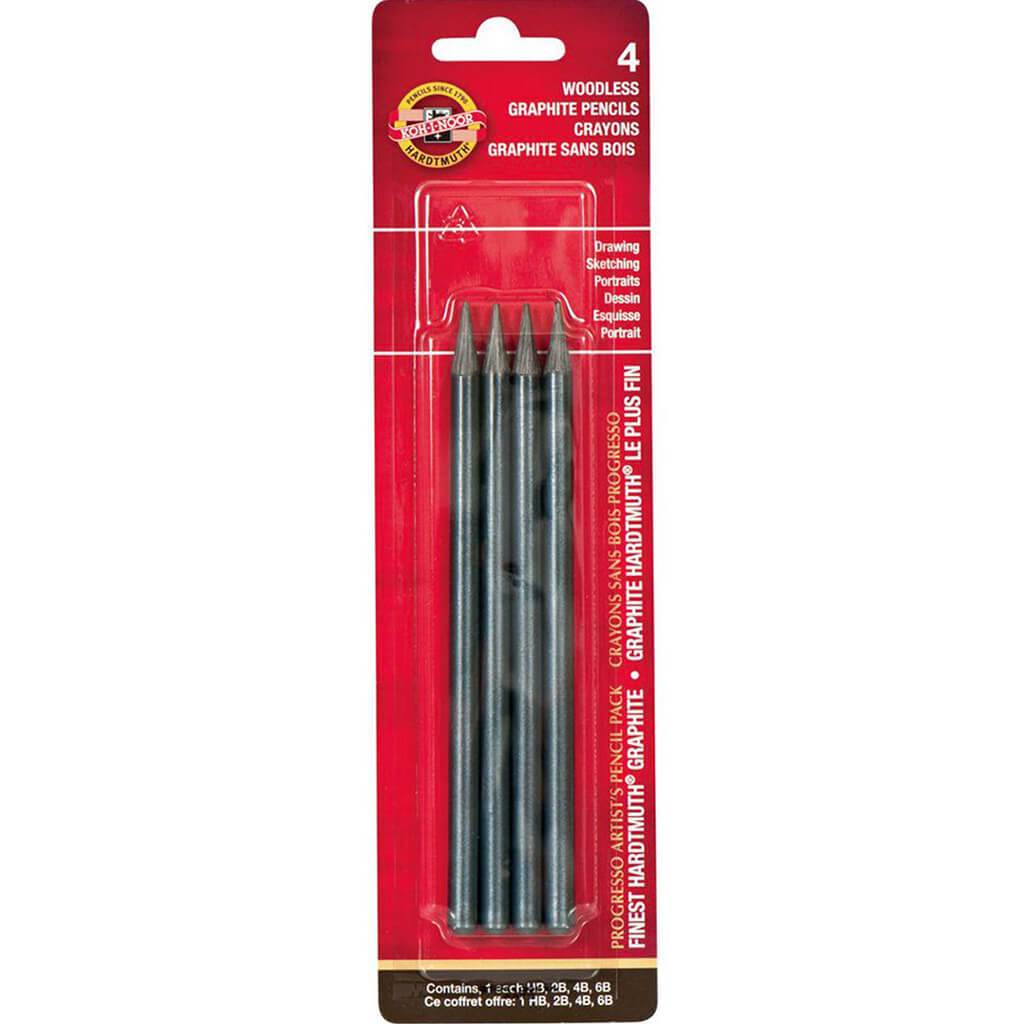 Woodless Graphite Pencil 4ct