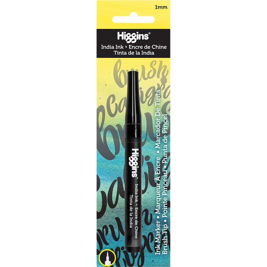 Higgins India Ink Pump Markers Brush Tip 1mm