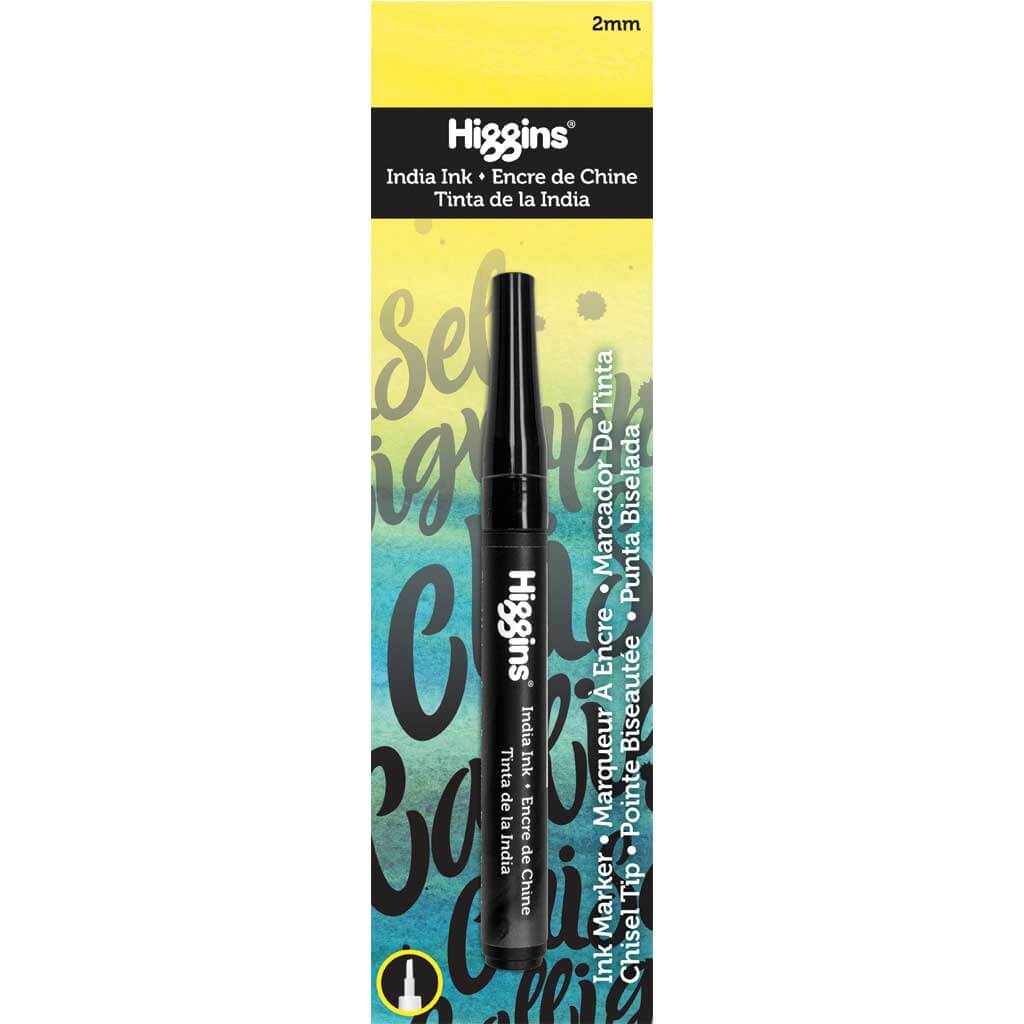 Higgins India Ink Pump Markers Chisel Tip 2mm