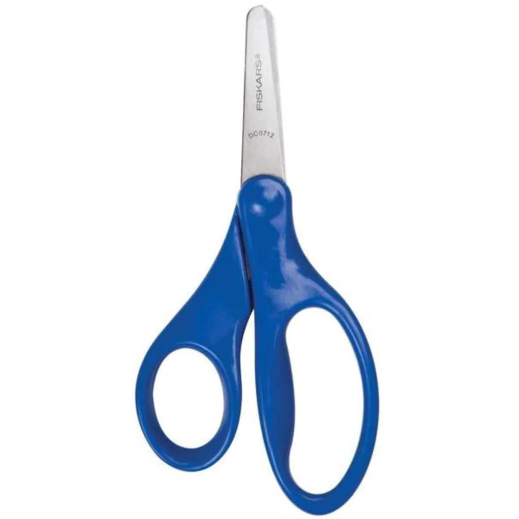 Fiskars Kids Scissors, Blunt-Tip, 5 inch, 3 Pack, Turquoise, Red, Pink and Light Blue