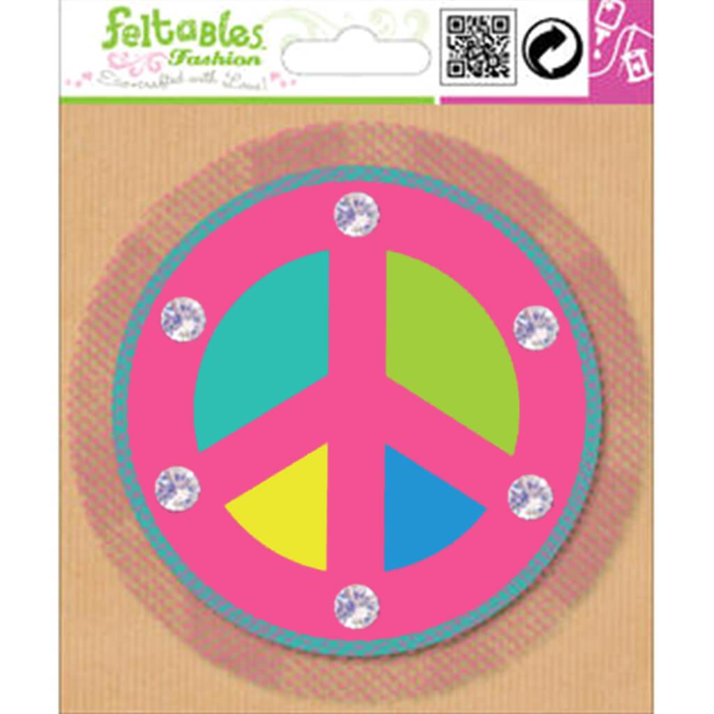 Embellishments Layered Peace Sign Multi Color