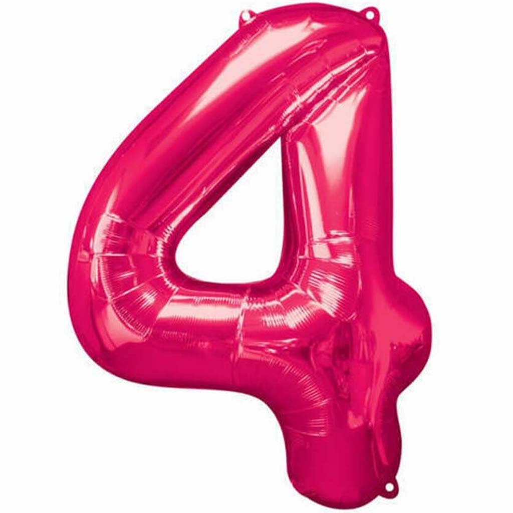 Foil Balloon Number 4 34in Pink