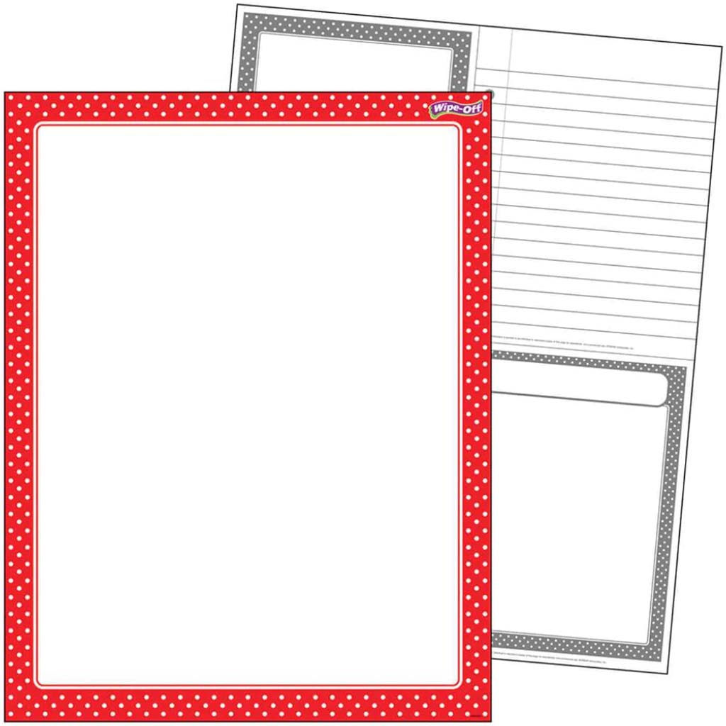 Polka Dots Red Wipe-Off Chart 