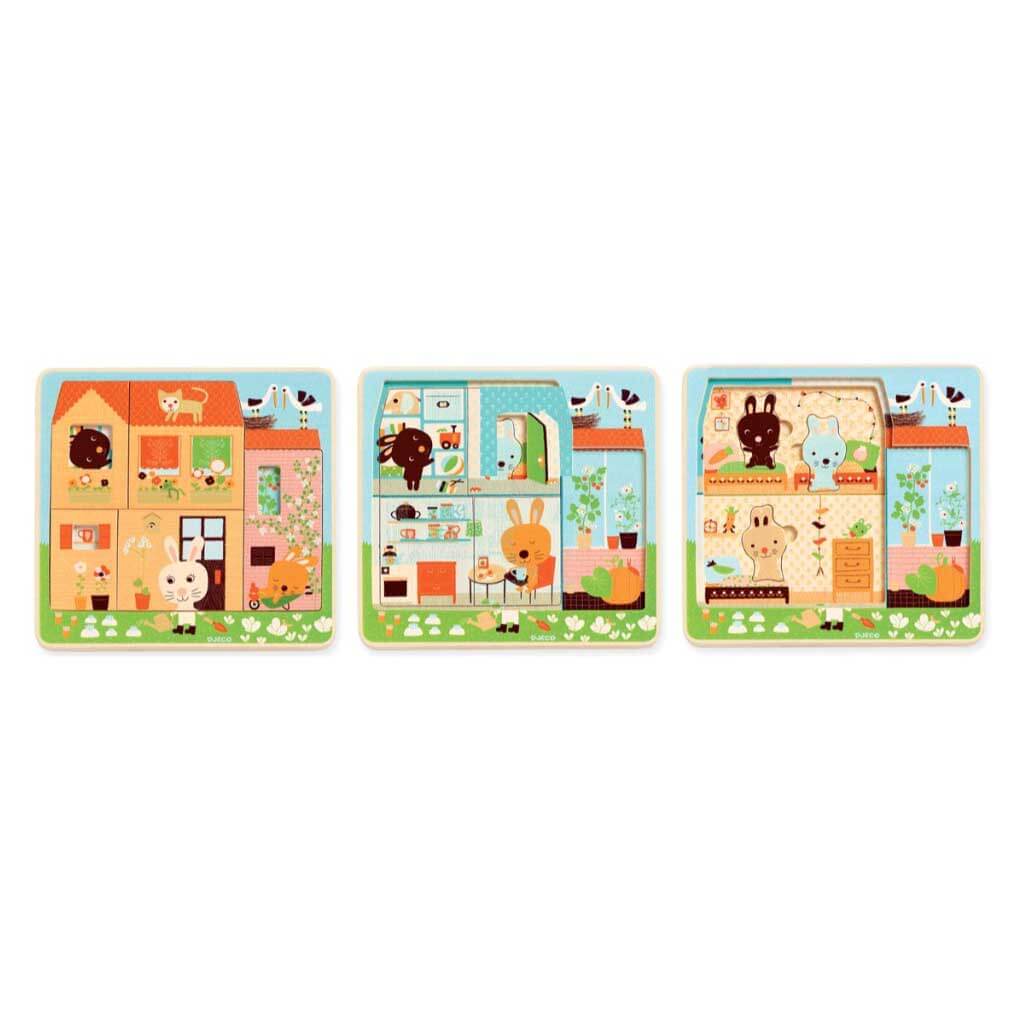 3 Layers Wooden Puzzles Chez-Car